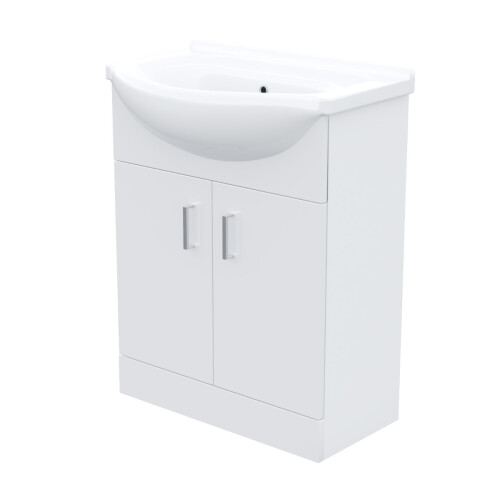 Dyon 550mm Floorstanding Basin Vanity Unit White 1