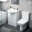 NES Home Nes Home Bathroom Basin Flat Pack Vanity Unit, Toilet and Bath Suite White 3