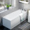 NES Home Nes Home Bathroom Basin Flat Pack Vanity Unit, Toilet and Bath Suite White 4