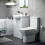NES Home Nes Home Bathroom Basin Flat Pack Vanity Unit, Toilet and Bath Suite White 2