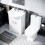NES Home Ellen 550mm Flat Pack Vanity Basin Unit & Close Coupled Toilet White 4