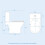 NES Home Ellen 550mm Flat Pack Vanity Basin Unit & Close Coupled Toilet White 7