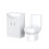 NES Home Ellen 550mm Flat Pack Vanity Basin Unit & Close Coupled Toilet White 5