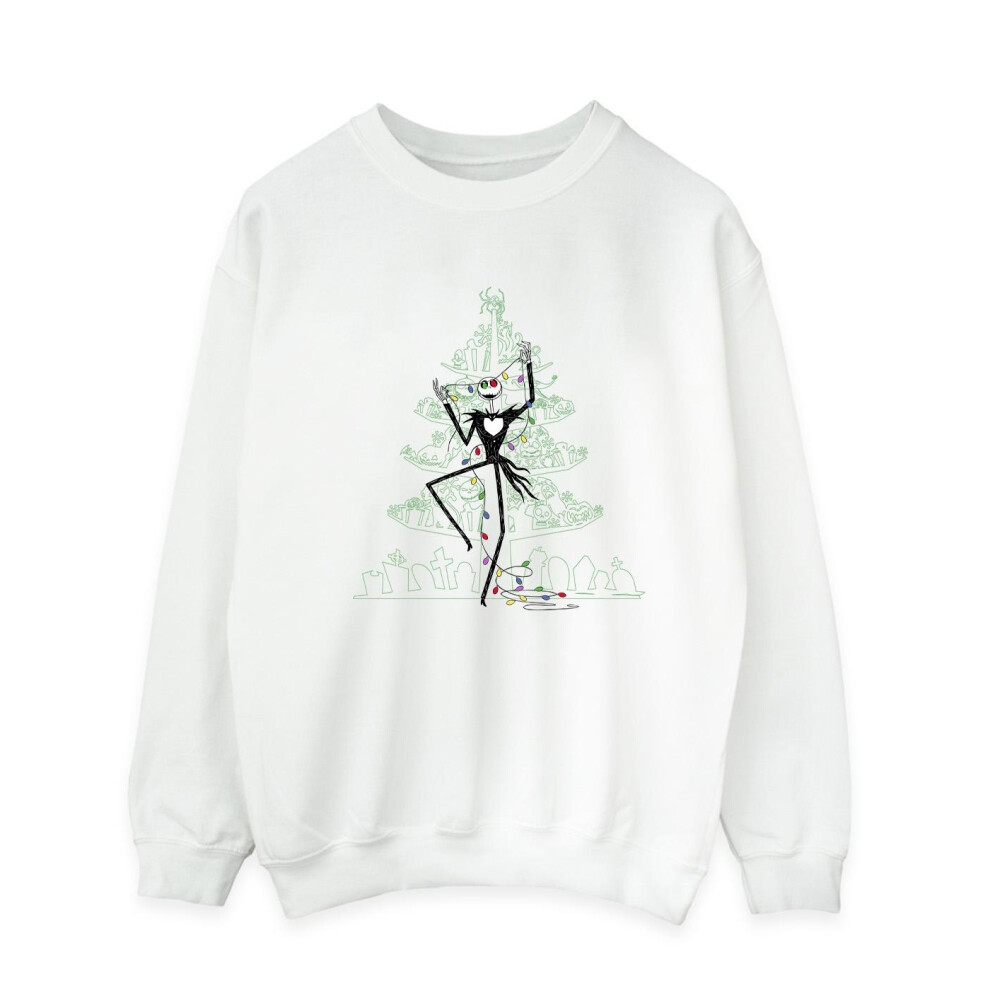 The Nightmare Before Christmas Tree Green Sweatshirt