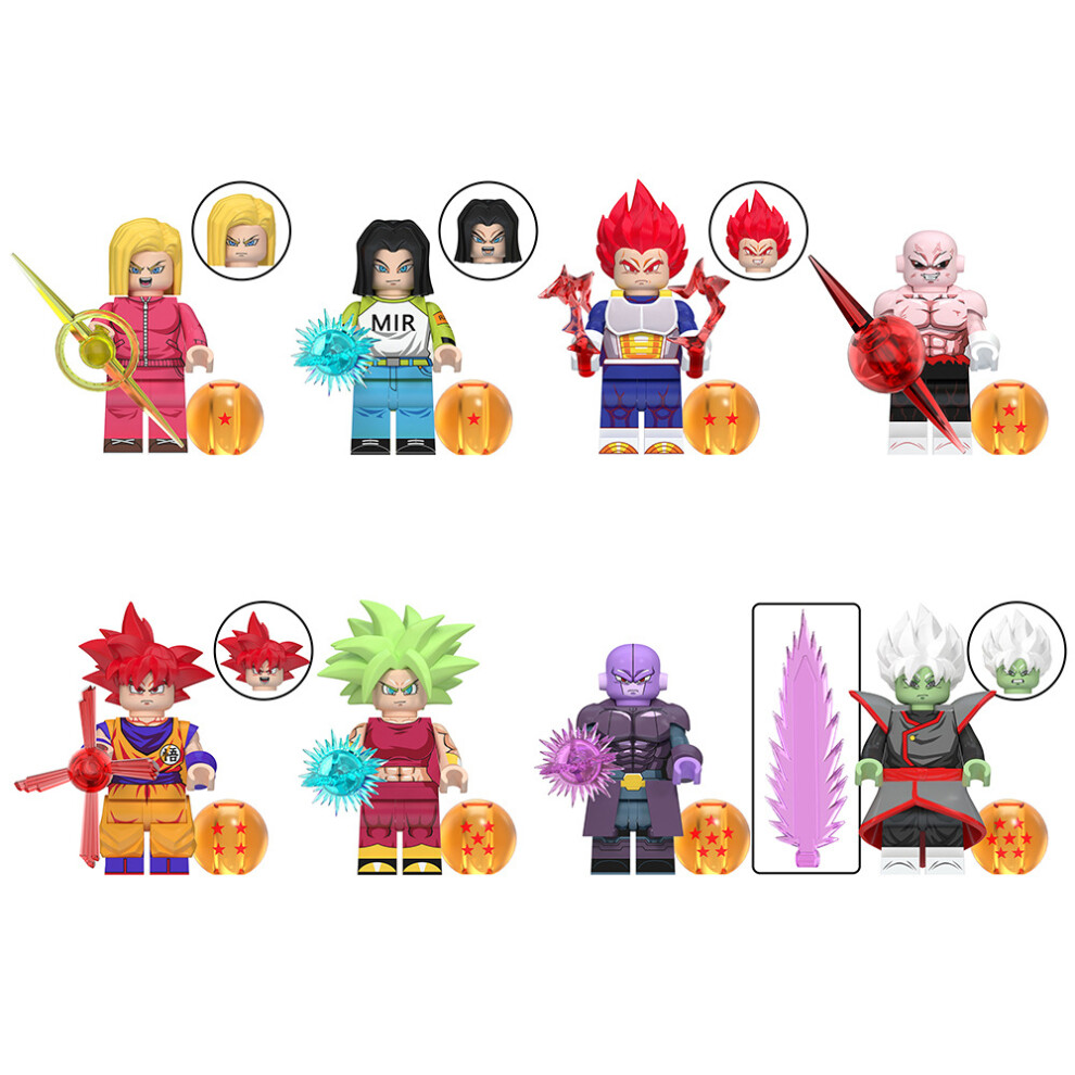 (Style A 8pcs) 16pcs Wukong Dragon Ball Mini Building Blocks are Suitable for Lego Children's Toys