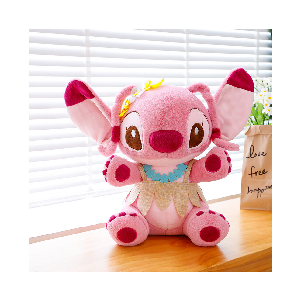 Rywolt (, 30Cm/11.81In) Stitch And Lilo Plush Toy Stuffed Doll Decoration Birthday Gifts Throw Pillow Pink