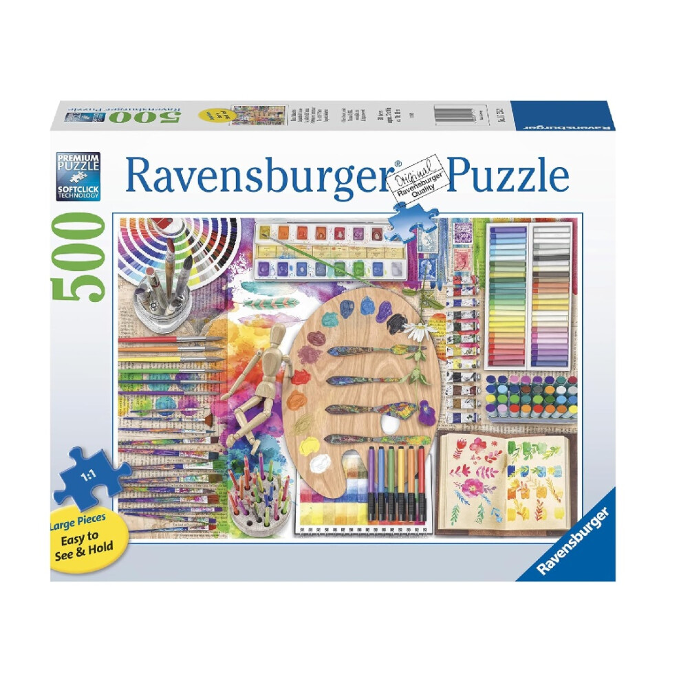 Ravensburger The Artist's Palette 500 Piece Jigsaw Puzzle Large Format