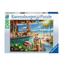 Ravensburger Beach Bar Breezes 1500 Stuk Puzzel voor Volwassenen | Unieke en Ontspannende Activiteit | Premium Kwaliteit