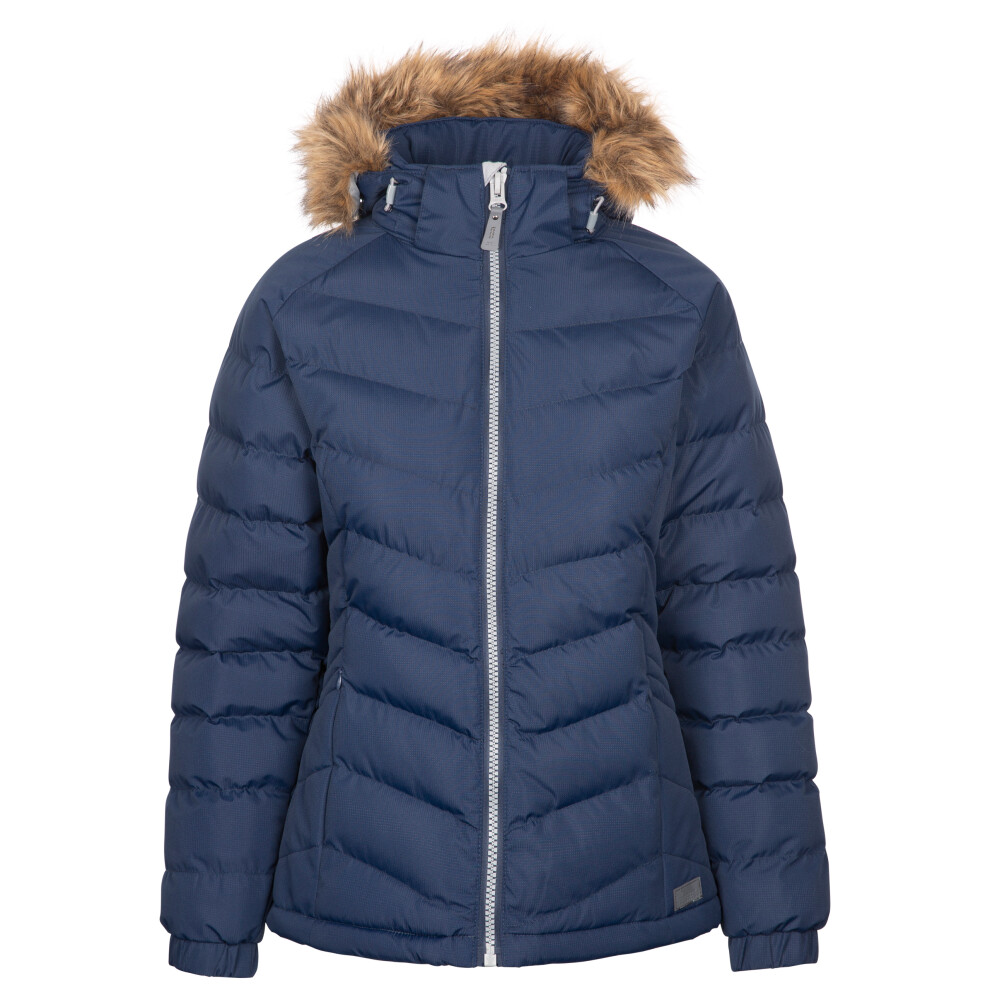 (6, Navy) Trespass Womens Padded Hooded Casual Jacket Nadina