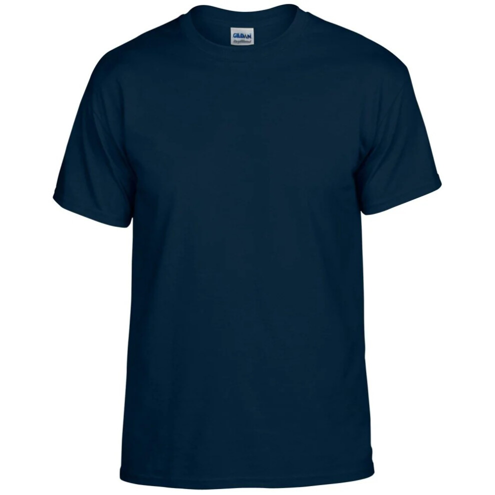 (M, Navy) Gildan Mens Plain Lightweight T-Shirt