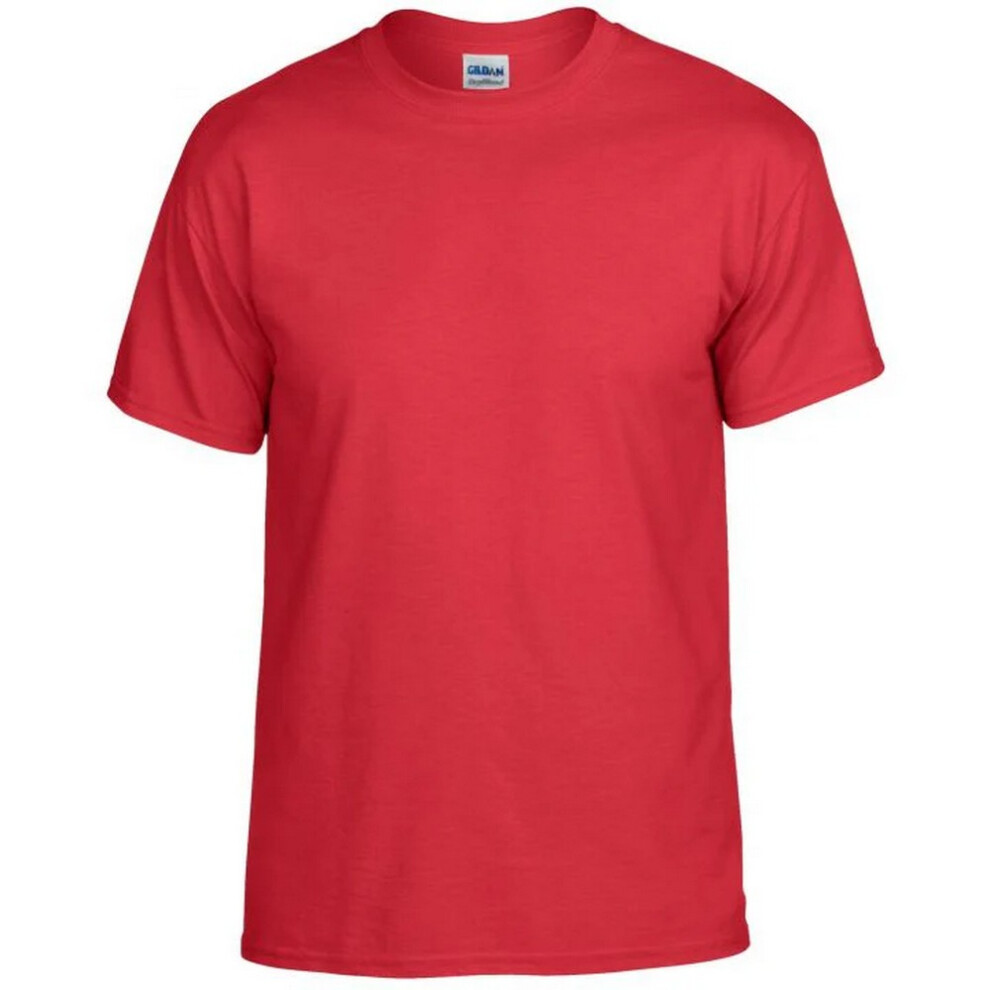 (XXL, Red) Gildan Mens Plain Lightweight T-Shirt