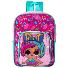 LOL Surprise Deluxe Backpack for Girls - Character School Bag, Adjustable Padded Straps, Front Zipper Pocket (31x24x10.5 cm)
