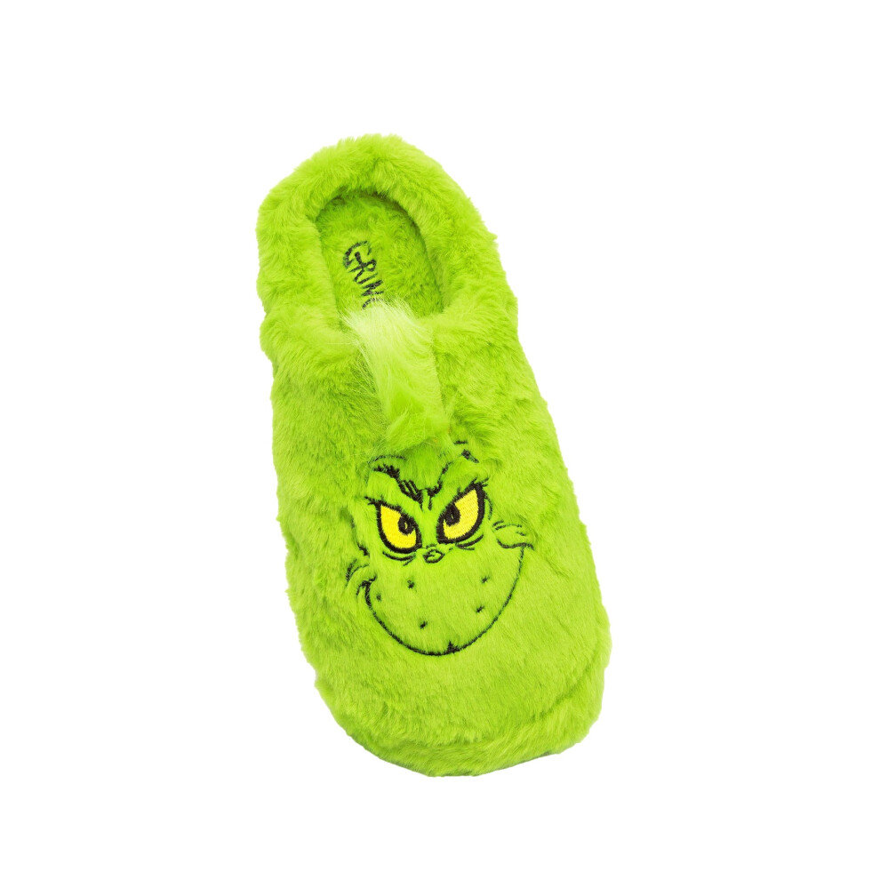 (9 UK-10 UK, Green/Black) The Grinch Unisex Adult Slippers