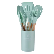 (Mint) 12 Pieces Silicone Kitchen Cookware Utensils