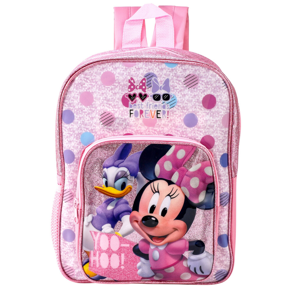 Disney Minnie Mouse Daisy Duck Deluxe Backpack Girls Children School Pink