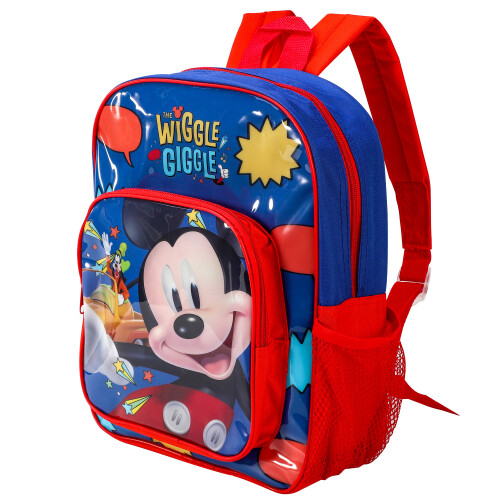 Disney Mickey Mouse Wiggle Giggle Deluxe Backpack Boys Blue Children School 1