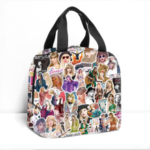 (Style D) Taylor Swift Insulated Large Capacity Lunch Bag Box School Picnic Travel Gifts