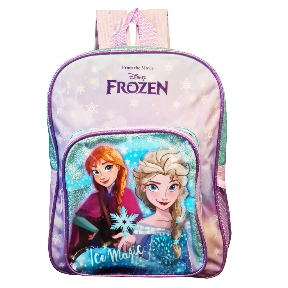 Frozen Deluxe Backpack Girls Pink Children School Ice Magic Anna Elsa
