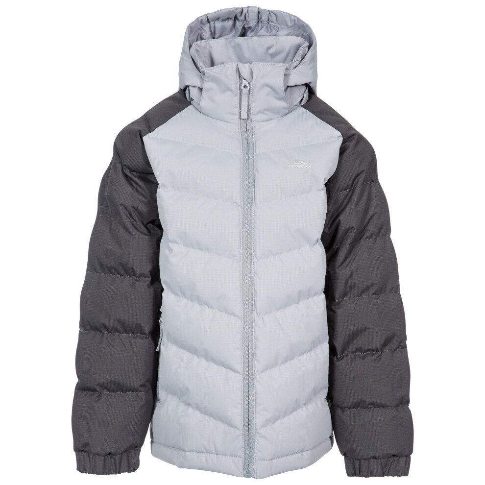 (5-6 Years, Dark Grey) Trespass Boys Padded Jacket Hooded Sidespin