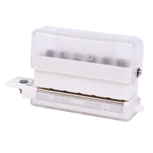 (Transparent) KW-triO 6-Hole Paper Punch Handheld Mini Puncher Support Multiple 20/26/30 Hole Punching 5.5mm Aperture for A4 A5 B5 Notebook