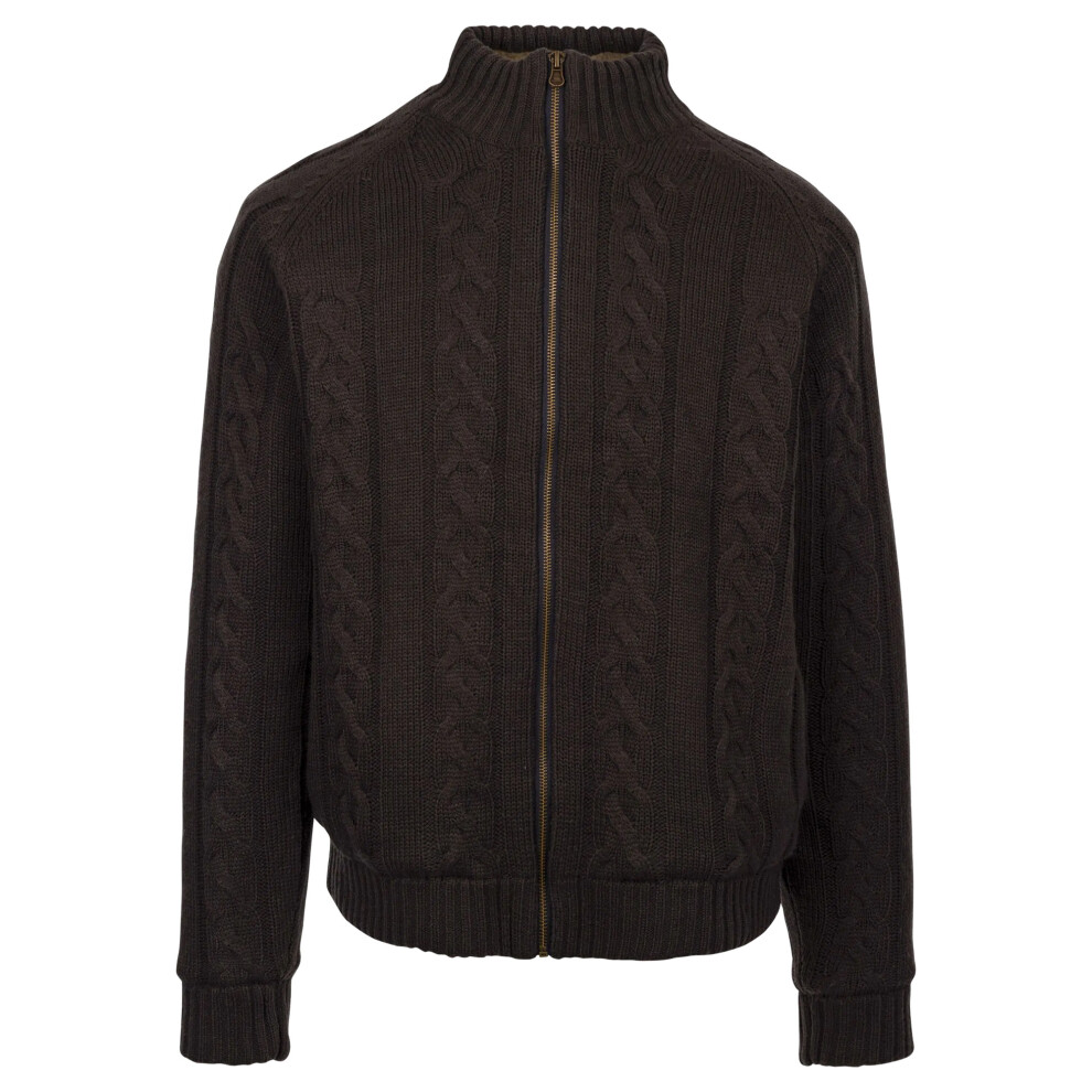 (L, Dark Grey) Trespass Mens Dipton Knitted Jacket