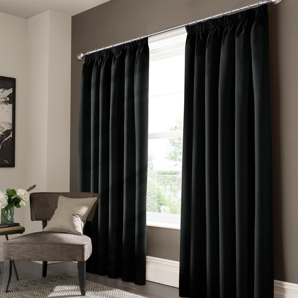 Living Room Curtains Pencil Pleat Ready Made Drape