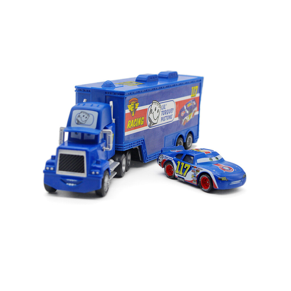 Photos - Toy Car  Pixar Cars McQueen King Racer Truck Car Kids Toy Set(NO.117)