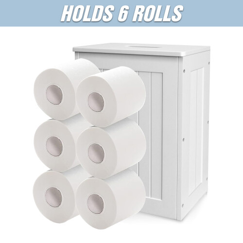 Wooden Multi-purpose Bathroom Toilet Roll Storage Unit Compact Shaker 1