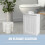 Wooden Multi-purpose Bathroom Toilet Roll Storage Unit Compact Shaker 6
