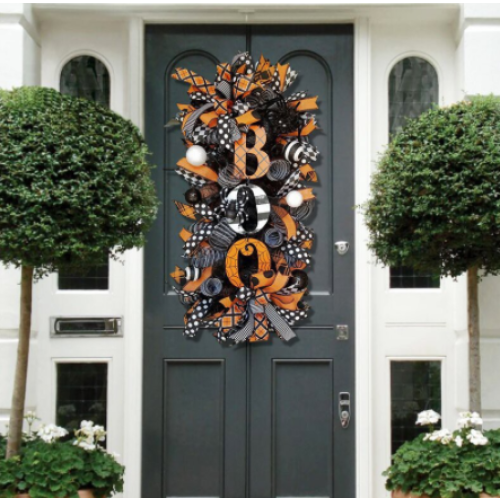 Halloween Screaming Door Hanging Terrifying Wreath Witch