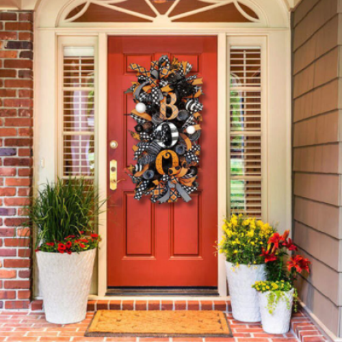 Halloween Screaming Door Hanging Terrifying Wreath Witch 1