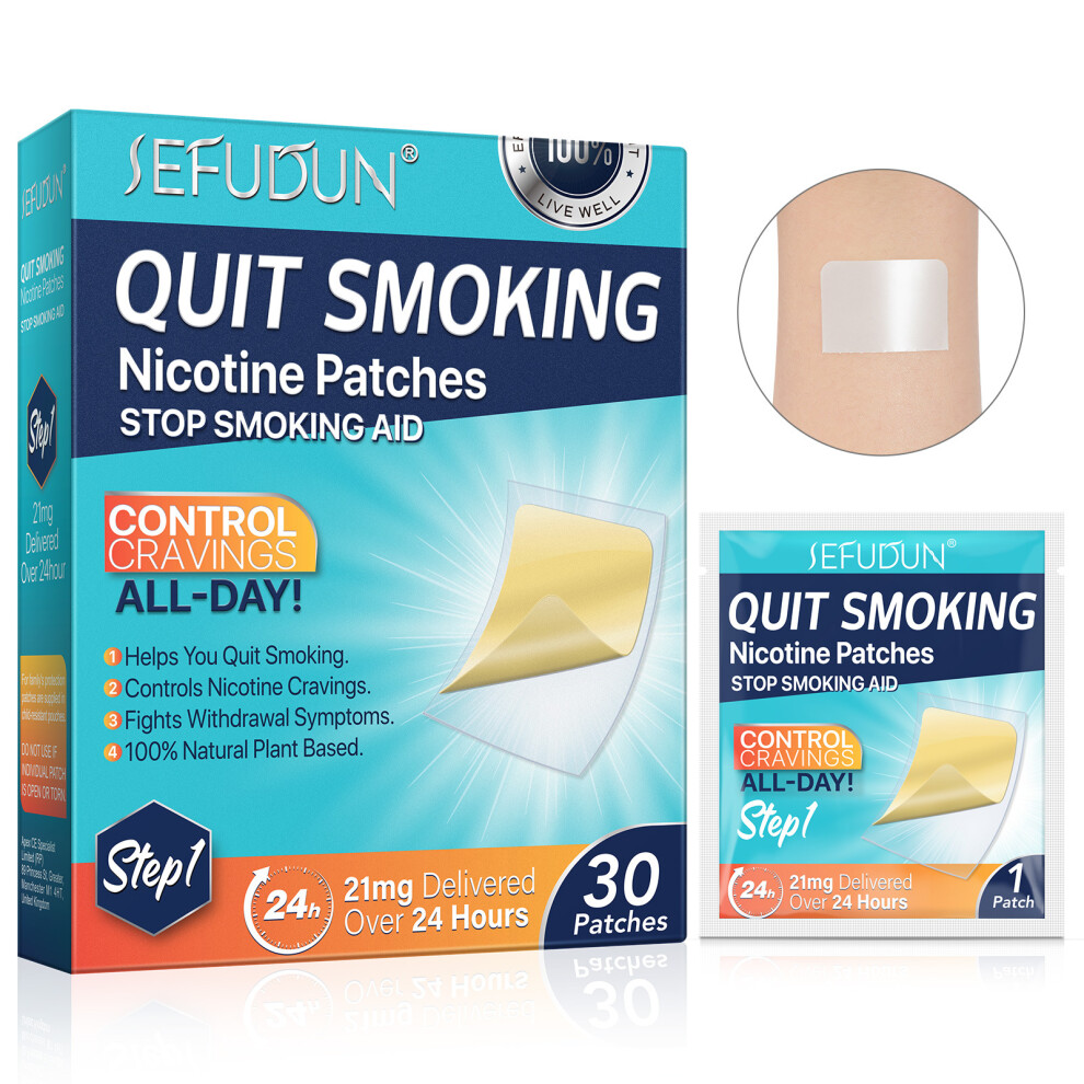 (Stage 1) Quit Therapyspatches Plasters Effective Stop Smoking Aid Support Craving Control