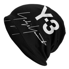 (1) Yohji Yamamoto Skullies Beanies Caps For Men Women Unisex Outdoor Winter Warm Knitted Hat Adult Bonnet Hats