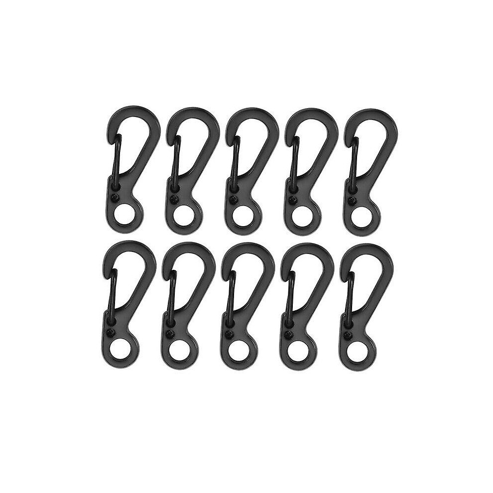 (Black) 10Pcs/Lot Mini Carabiner Keychain Camping Gadgets Edc Survival Equipment Snap Black