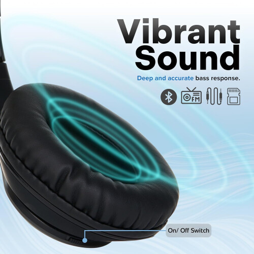 IJOY Wireless Bluetooth Headphones with Mic, Rechargeable & Foldable 1