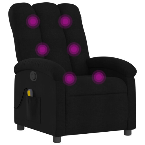 VidaXL vidaXL Massagesessel Schwarz Stoff