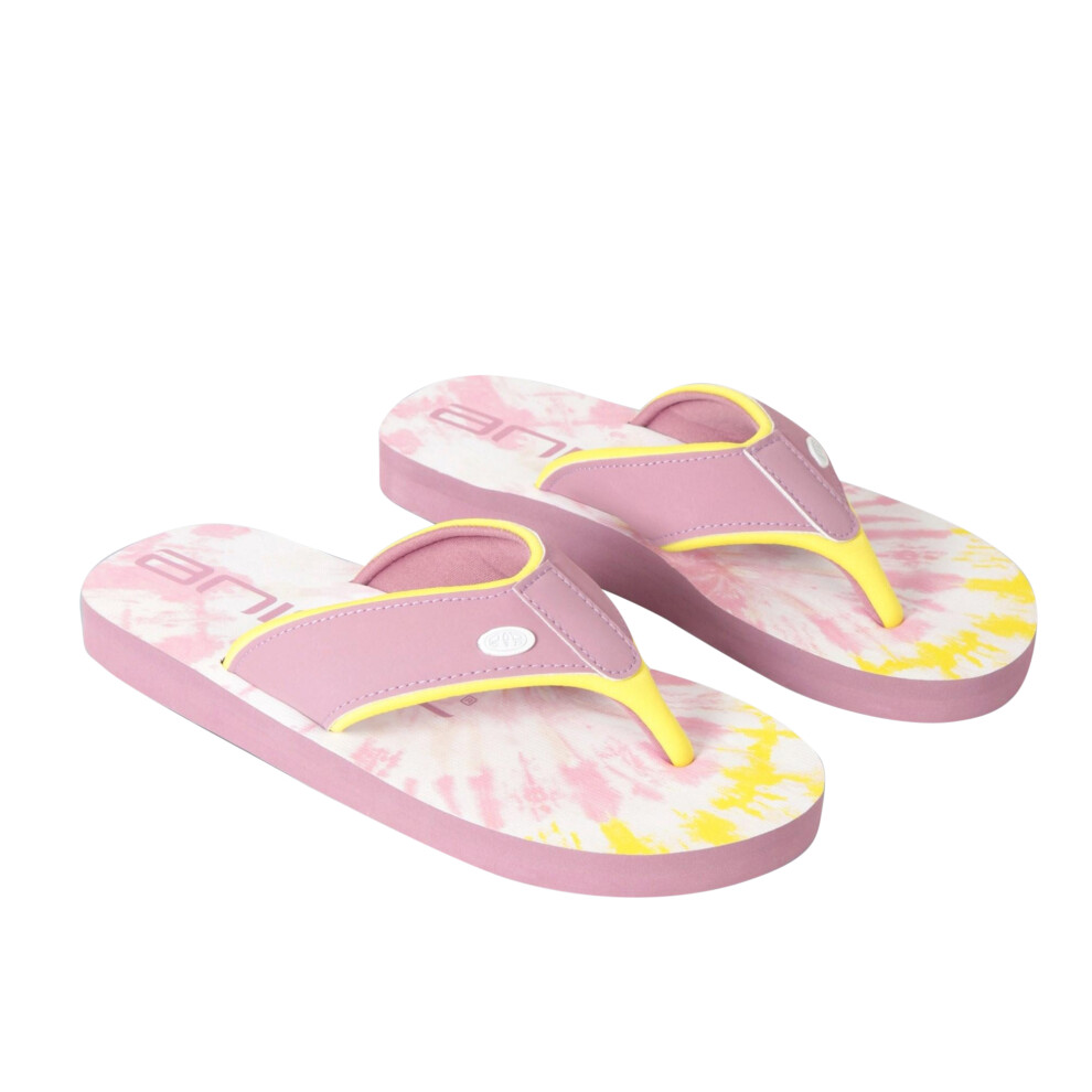 (13 UK Child, Pink) Animal Childrens/Kids Swish Recycled Flip Flops