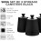 Tower Tower Sera Black Kettle 4 Slice Toaster Breadbin Canisters Set 4