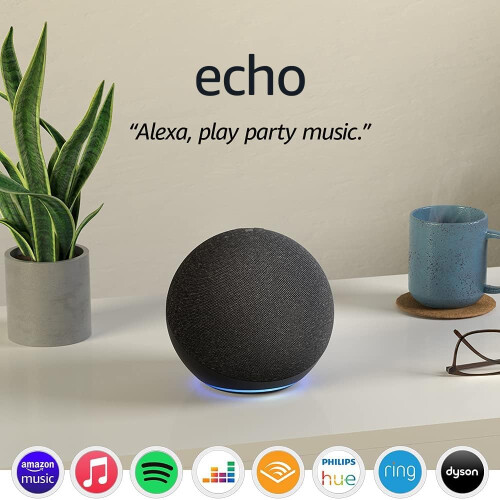 Refurbished Amazon Amazon Echo (4th Gen) Smart Speaker, Charcoal 2
