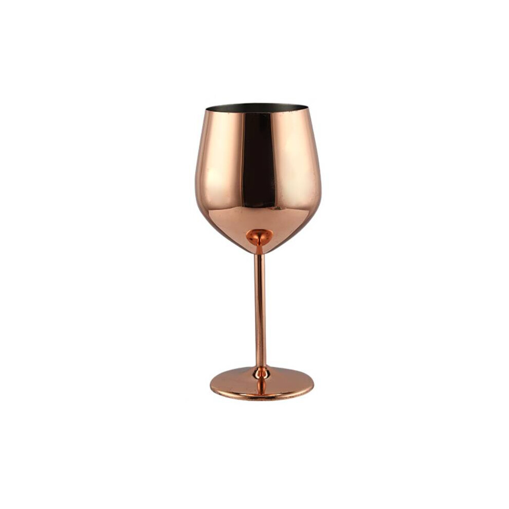 (Rose Gold) Stainless Steel Wine Glasses Fashionable Simple Vintage Home Wine Champagne