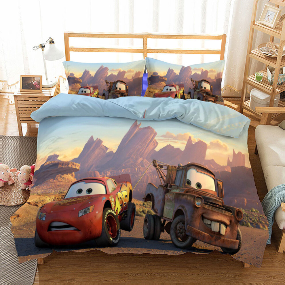 (Car GJ03, Single-135*200cm) Cars Theme Duvet Covers Single Double Bedding Sets