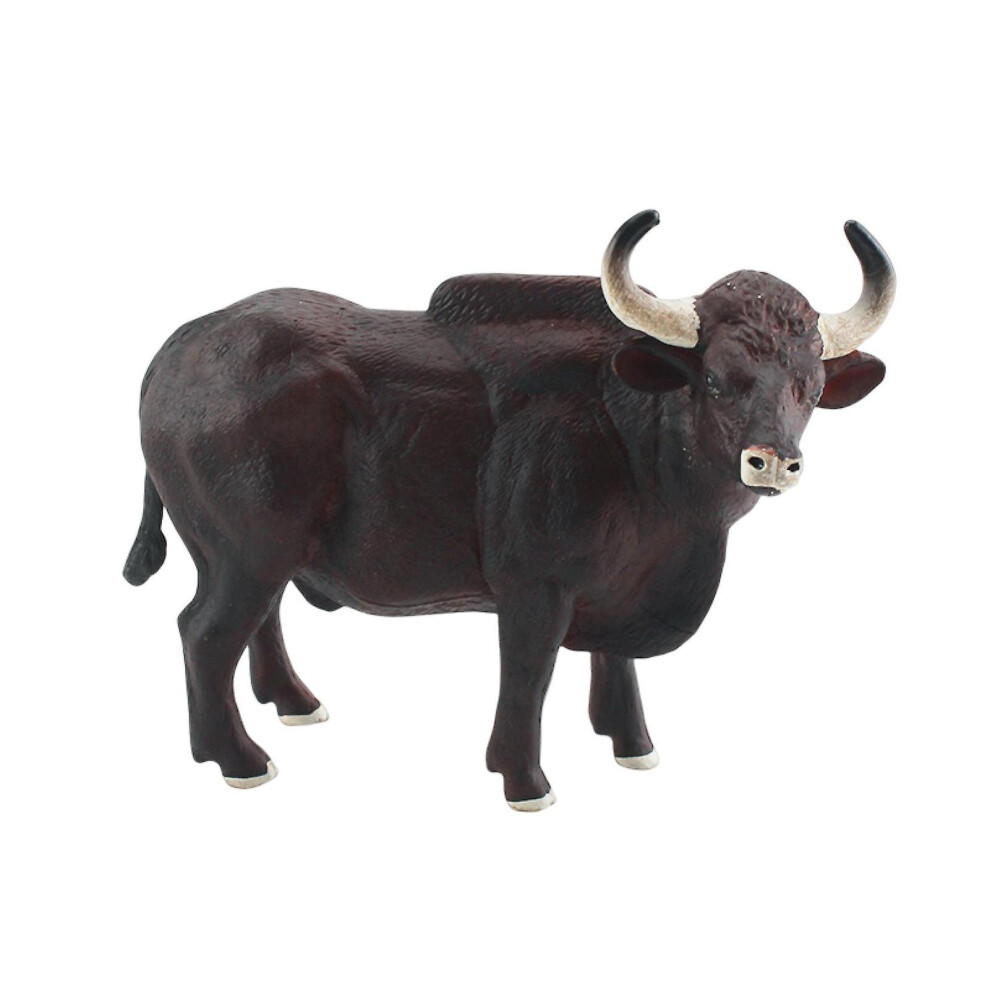 (B) Sinknap Cattle Figurine Realistic Water Buffalos Bull Cow Muskox Miniature Solid Model Early Learning Educational Toy Wild Animal Statue Model Des