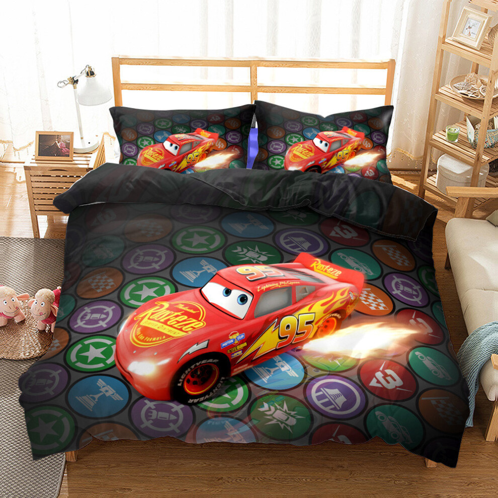 (Car GJ07, Single-135*200cm) Cars Theme Duvet Covers Single Double Bedding Sets