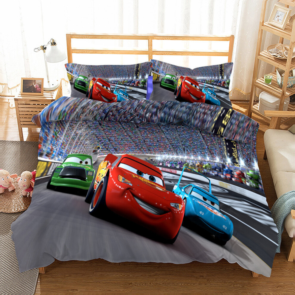 (Car GJ08, Single-135*200cm) Cars Theme Duvet Covers Single Double Bedding Sets