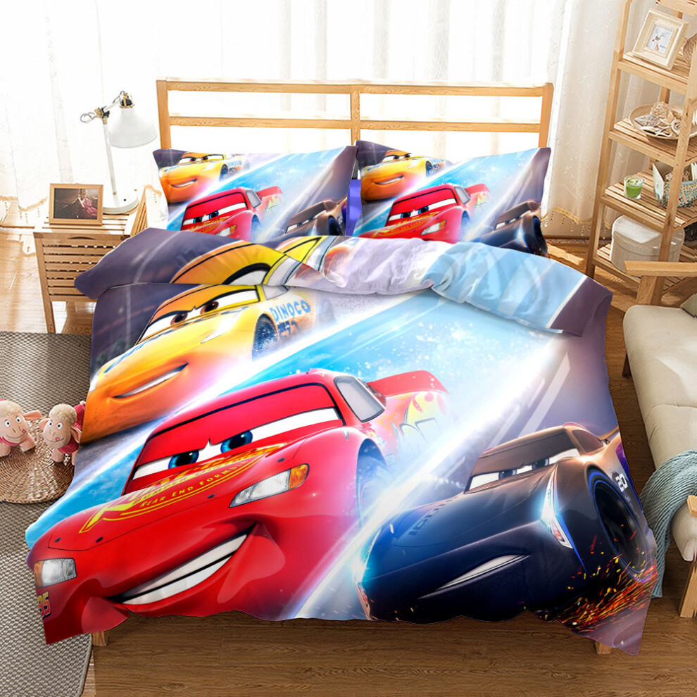 (Car GJ09, Single-135*200cm) Cars Theme Duvet Covers Single Double Bedding Sets