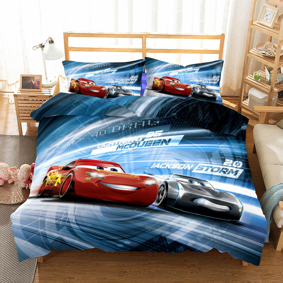 (Car GJ10, Single-135*200cm) Cars Theme Duvet Covers Single Double Bedding Sets