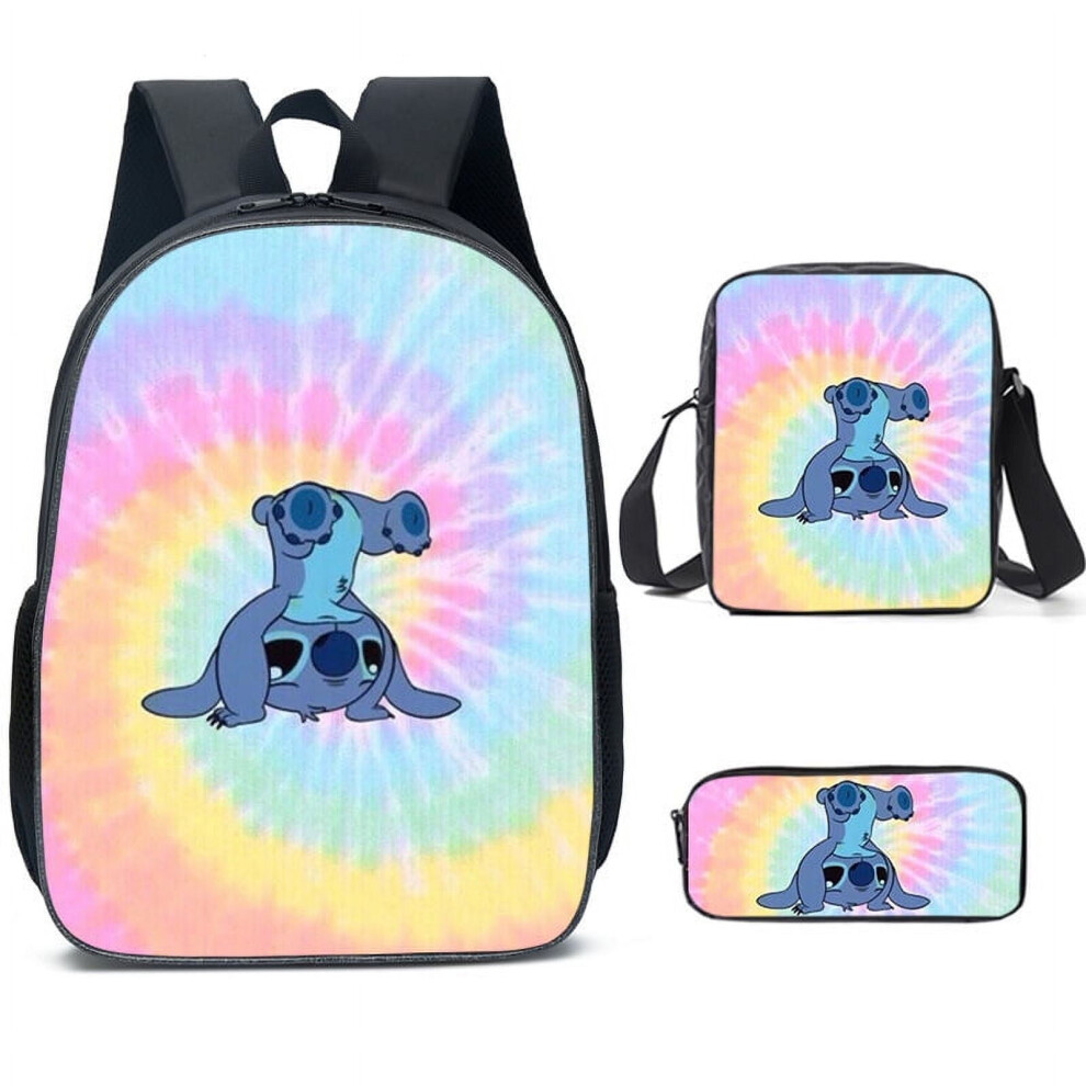 (#02) 3PCS/Set Teenage School Backpack Pen Bag Set-Stitch-image-OPC-PFBHPPN-NEW