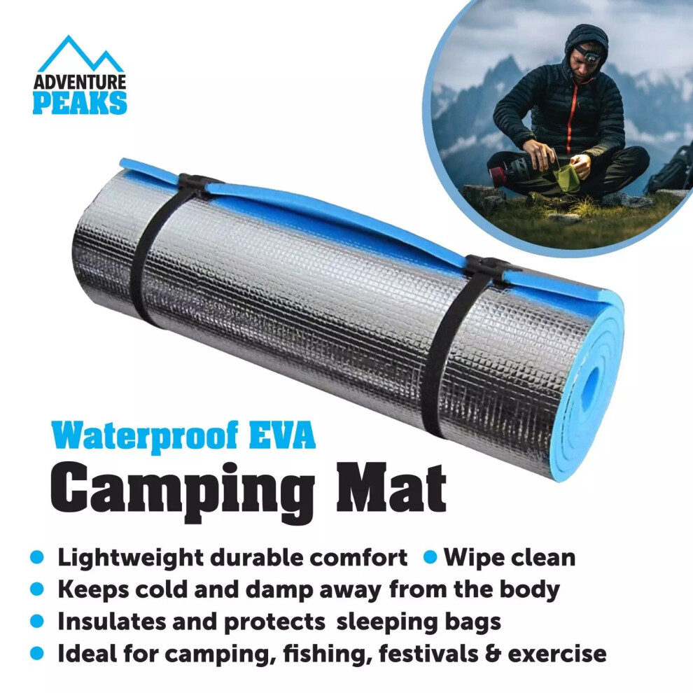 Camping Mat Roll Up Foil Waterproof Eva Foam Yoga Insulated Sleeping Hiking Mat