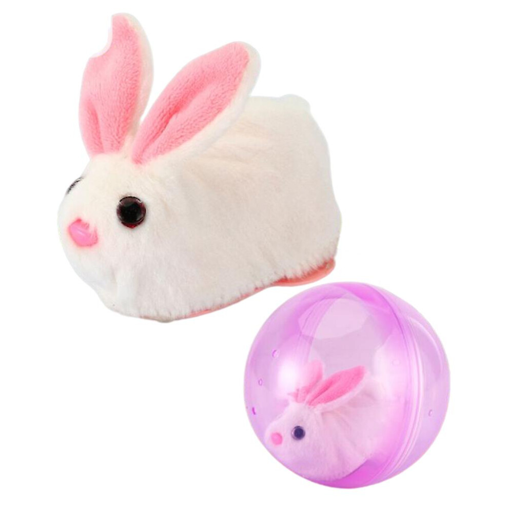 (pink ball, rabbit) Hamster Running Ball Toy Funny Toddlers Crawling Roll Ball Rolling Cat Teasing Toy