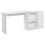 Homcom HOMCOM Computer Desk Rotating Dining Table W/ Storage Shelf White 8